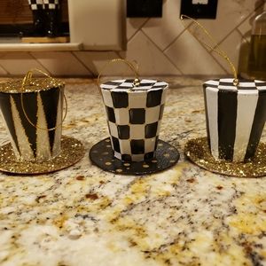 Hand painted hats ornaments